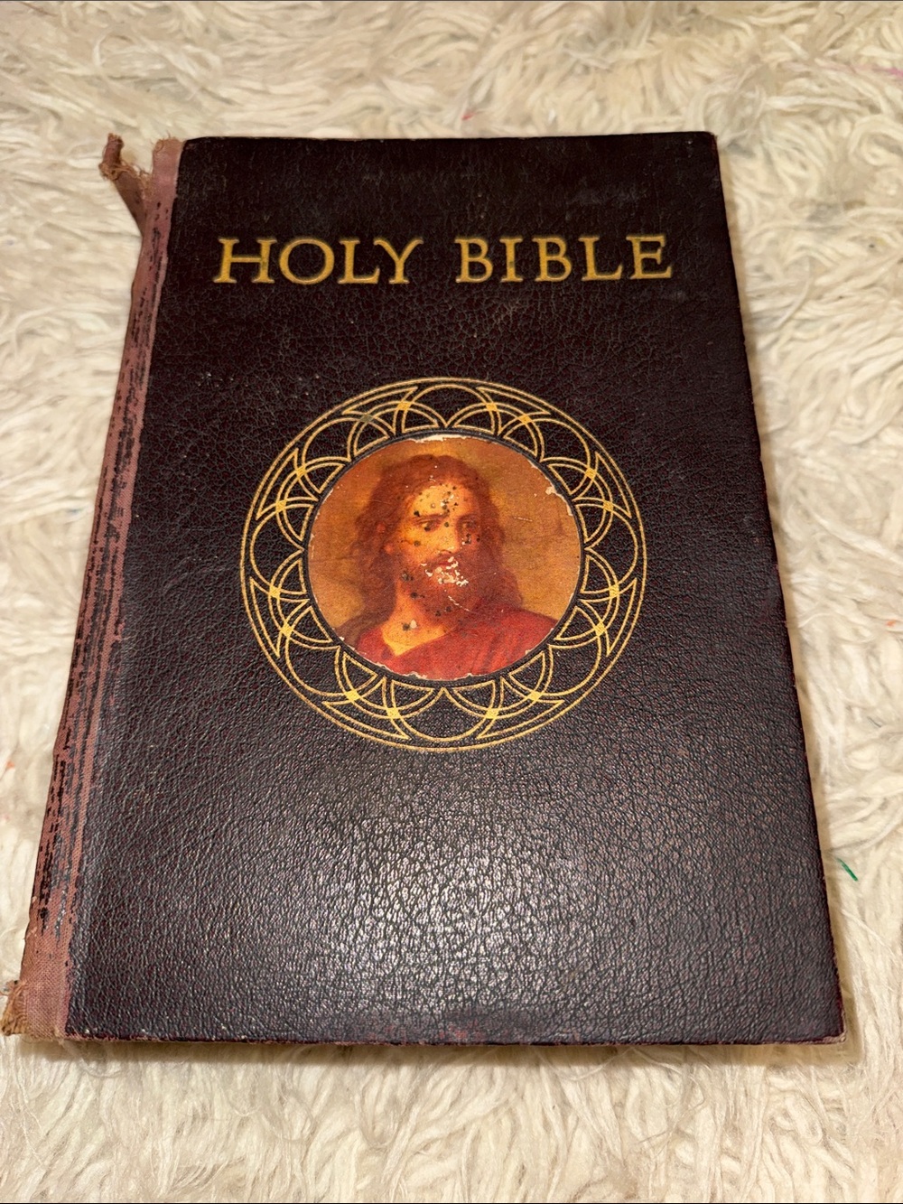 Holy Bible Decorative Coffee Table Book – Brown Cover with Gold Accents
